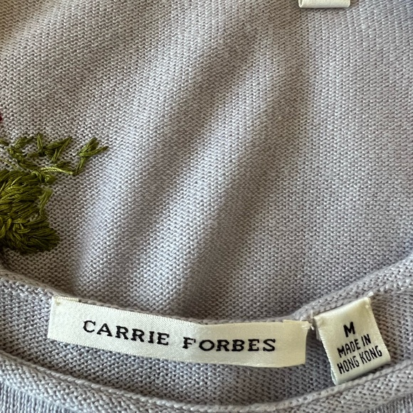 CARRIE FORBES 80'S Vintage Floral Embroidered Cardigan - Picture 6 of 8